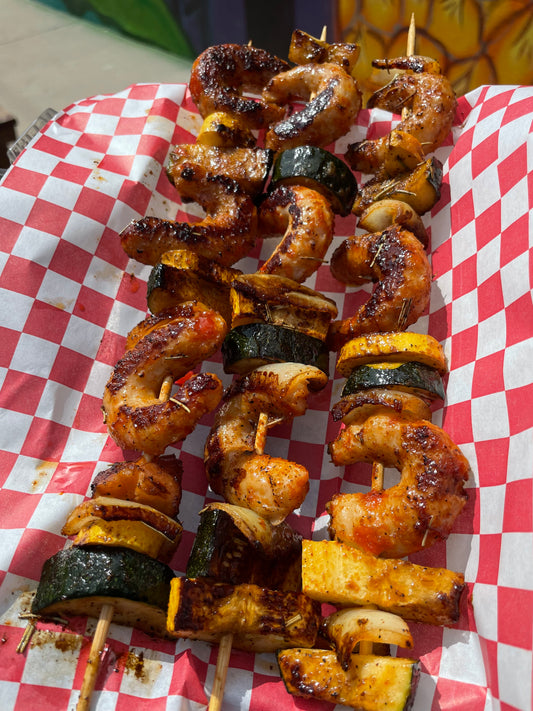 Shrimp Kabobs with side